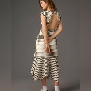 Anthropologie/ Daily Practice striped backless summer dress size medium